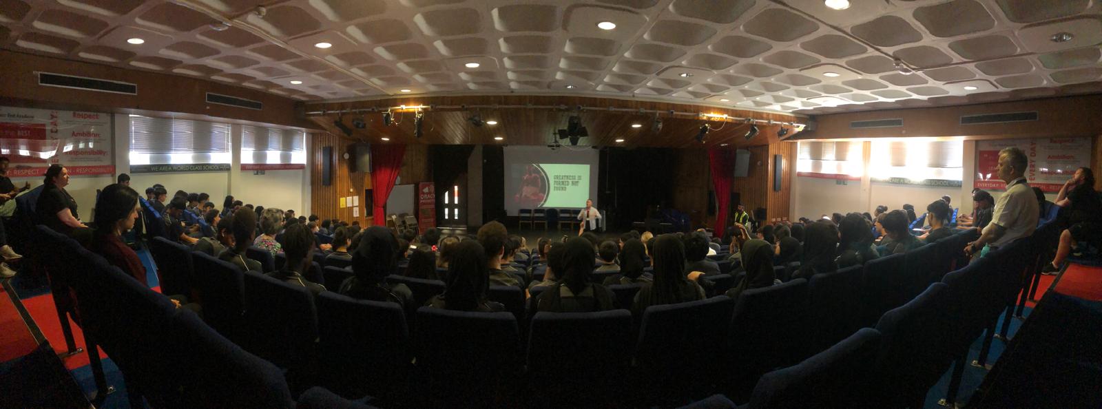 A Sound of Change assembly delivered to a full school audience